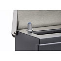 CMD Creative Metalldesign letterbox with newspaper holder ENGRAVED INOX BAR laser engraving, anthracite, stainless steel