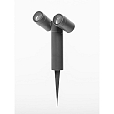 Projecteur d'ext�rieur GU10 / REMOVABLE SPIKE � 2 flammes, cylindrique, avec prise de courant, inclinable GU10 IP65, anthrazit