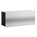 Straight newspaper compartment, 2 sides open, height 14cm, stainless steel