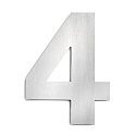 Num�ros de maison 4 grand, acier inoxydable bross�