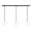 Luminaire à suspension ACAI 16 3 flammes E27 IP20, mat, blanc opale gradable