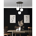 Casablanca Luminaire à suspension ACAI 16 3 flammes, rond E27 IP20, mat, blanc opale gradable