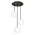 Luminaire à suspension ACAI 21 3 flammes, rond E27 IP20, mat, blanc opale gradable