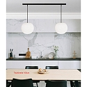 Casablanca Luminaire à suspension ACAI 26 à 2 flammes E27 IP20, mat, blanc opale gradable
