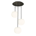 Luminaire à suspension ACAI 26 3 flammes, rond E27 IP20, mat, blanc opale gradable