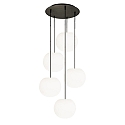 Luminaire à suspension ACAI 26 5 flammes, rond E27 IP20, mat, blanc opale gradable