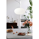 Casablanca Luminaire � suspension AIH � 1 flamme, m�dium E27 IP20, aluminium bross�, blanc mat gradable