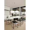 Casablanca Luminaire � suspension AIH � 2 flammes, m�dium E27 IP20, aluminium bross�, blanc mat gradable