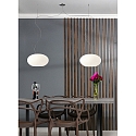 Casablanca Luminaire � suspension AIH � 2 flammes, m�dium E27 IP20, aluminium bross�, blanc mat gradable
