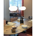 Casablanca Luminaire � suspension AIH � 2 flammes, m�dium E27 IP20, aluminium bross�, blanc mat gradable