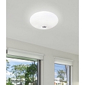Casablanca Luminaire de plafond AIH petit E27 IP20, aluminium brossé, blanc mat gradable