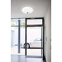 Casablanca Luminaire de plafond AIH grand E27 IP20, aluminium brossé, blanc mat gradable