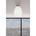 Casablanca Luminaire de plafond BAGAN dimmable E27 IP20, aluminium brossé, opale, blanc mat gradable