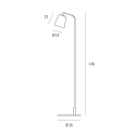 Casablanca Lampadaire CLAVIO rond, avec interrupteur E27 IP20, anthrazit, couvert de poudre 
