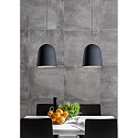Casablanca Luminaire à suspension CLAVIO M à 2 flammes, grand, dimmable E27 IP20, anthrazit, noir mat gradable