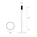 Casablanca Luminaire à suspension CLAVIO FLAT rond, dimmable IP20, anthrazit, noir mat gradable