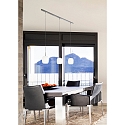 Casablanca Luminaire à suspension MUREA 3 flammes, court, dimmable E27 IP20, aluminium brossé, opale, blanc mat gradable