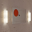 Casablanca Luminaire mural TUBO haut bas, dimmable E14 IP20, nickel mat, opale, blanc mat gradable