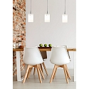 Casablanca Pendant luminaire TUBE XL, 3x E27, IP20, opal white matt