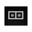  Kapego recessed ceiling ring, Algol II, voltage constant, 12V AC / DC, GU5.3 / MR16, 35W, black / white
