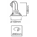 Deko-Light Recessed ceiling ring DENEB, GU10 max.50W, IP20, swivelling 30�, brushed silver