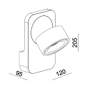 Deko-Light LED wall luminaire UNI II, 9W 3000K 670lm 35�, dimmable, white