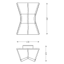Deko-Light Luminaire mural FLY II haut bas IP20, blanche gradable