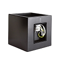 Deko-Light Luminaire mural CUBE haut bas, forme en dé G9 IP20, noir gradable