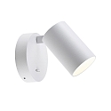 Deko-Light Lampe de lecture CAN TILT ROUND rond, avec interrupteur, pivotant � la cardan GU10 IP20, blanche 