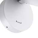 Deko-Light Lampe de lecture CAN TILT ROUND rond, avec interrupteur, pivotant � la cardan GU10 IP20, blanche 