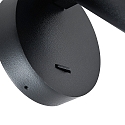 Deko-Light Lampe de lecture CAN TILT ROUND rond, avec interrupteur, pivotant � la cardan GU10 IP20, noir 