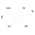 Deko-Light Lampe de lecture CAN TILT ROUND rond, avec interrupteur, pivotant � la cardan GU10 IP20, noir 