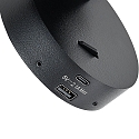 Deko-Light Lampe de lecture CAN TILT ROUND USB rond, avec interrupteur, avec fonction de charge USB, pivotant � la cardan GU10 IP20, noir 