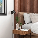 Deko-Light Lampe de lecture CAN TILT ROUND USB rond, avec interrupteur, avec fonction de charge USB, pivotant � la cardan GU10 IP20, noir 