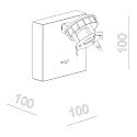Deko-Light Lampe de lecture CAN TILT SQUARE USB BASE MIX'N MATCH 1/3 angulaire, avec interrupteur, sans abat-jour