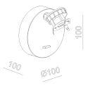 Deko-Light Lampe de lecture CAN TILT ROUND BASE MIX'N MATCH 1/3 rond, avec interrupteur, sans abat-jour, pivotant � la cardan GU10 IP20