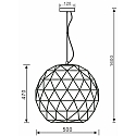 Deko-Light Luminaire � suspension ASTEROPE 500 rond E27 IP20, noir mat gradable