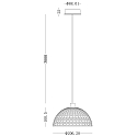 Deko-Light Luminaire � suspension BASKET I E27 IP20, blanche gradable