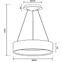 Deko-Light pendant luminaire SCULPTORIS 60 CCT DIM CCT Switch, ring shape IP20, mat, deep black dimmable