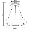 Deko-Light pendant luminaire SCULPTORIS 80 CCT DIM CCT Switch, ring shape IP20, mat, traffic white dimmable