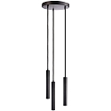 Luminaire � suspension SLIM DIM 3 flammes, rond, UGR < 19 IP20, noir profond gradable