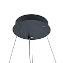 Deko-Light Luminaire � suspension rond IP40, transparent, noir profond gradable