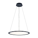 Deko-Light Luminaire � suspension rond IP40, transparent, noir profond gradable