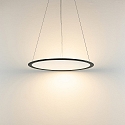 Deko-Light Luminaire � suspension rond IP40, transparent, noir profond gradable