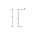 Deko-Light Lampadaire OFFICE ONE TRANSPARENT pour VDU IP20, d�gager, satin�, argent gradable