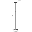 Deko-Light Floor lamp BERMUDA, 100-240V AC/50Hz, 18W, black grey