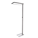 Deko-Light Lampadaire OFFICE ONE haut bas, pour VDU, avec variateur tactile IP20, aluminium blanc gradable