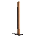 Lampadaire MADERA lampe en bois IP20, marron, noir gradable