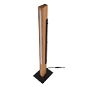 Deko-Light floor lamp MADERA wooden lamp IP20, brown, black dimmable