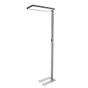 Deko-Light Lampadaire OFFICE ONE haut bas, pour VDU, avec variateur tactile IP20, aluminium blanc gradable
